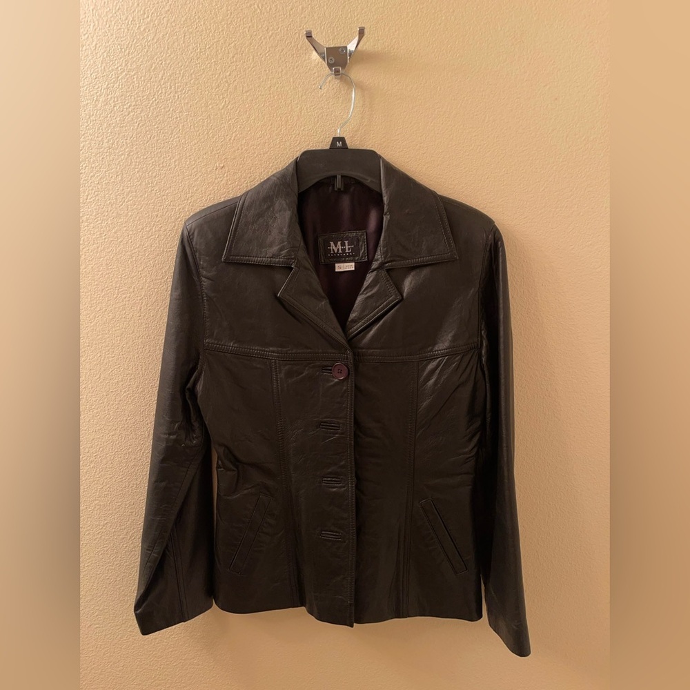 Elegant Brown Leather Jacket for Women